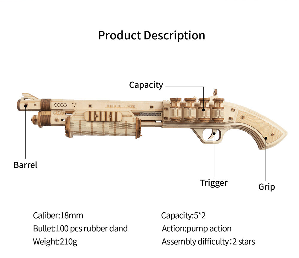 ROKR Wooden Puzzle Shotgun