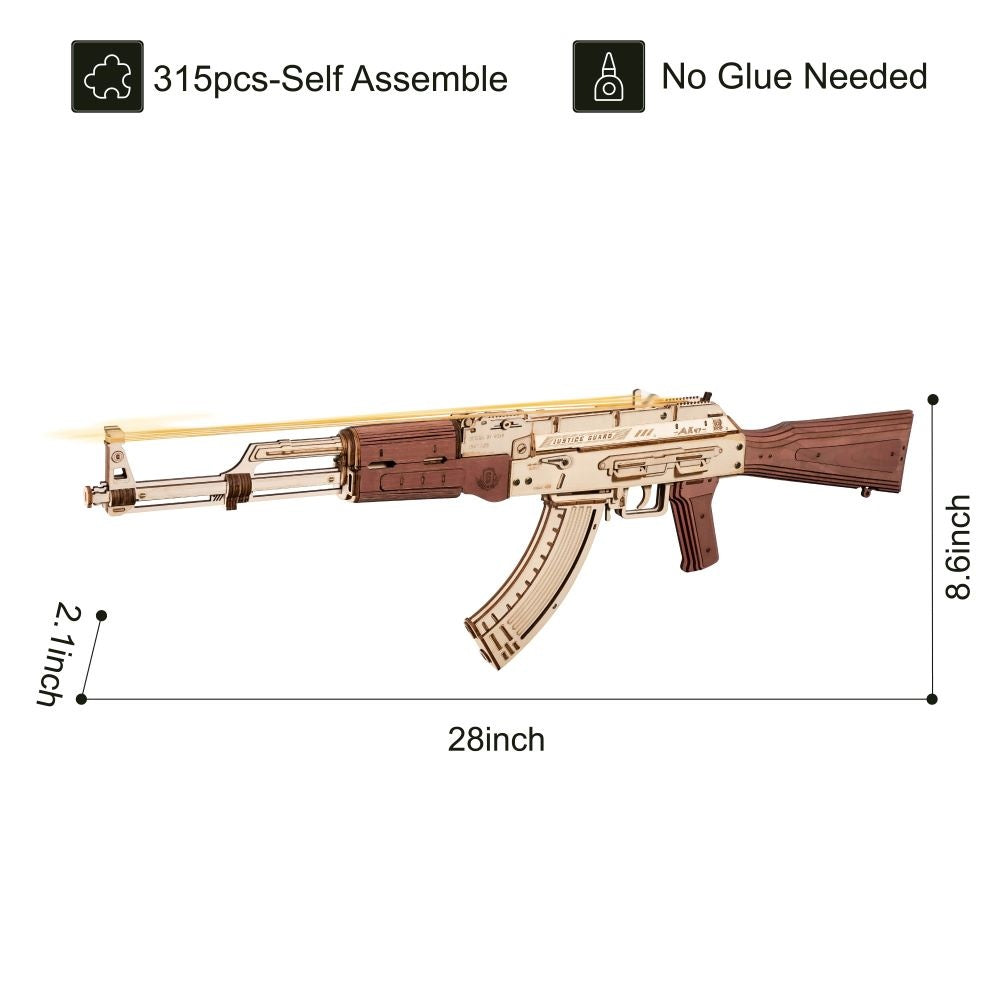 ROKR Wooden Puzzle AK-47 (Automatic Rifle)