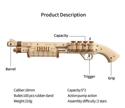 ROKR  Wooden Puzzle Shotgun