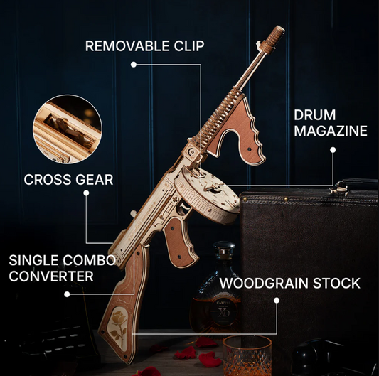 ROKR Wooden Puzzle Tommy Gun