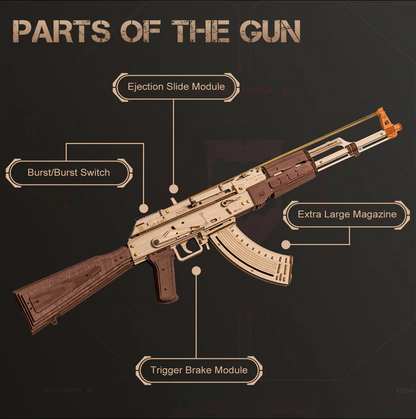 ROKR Wooden Puzzle AK-47 (Automatic Rifle)